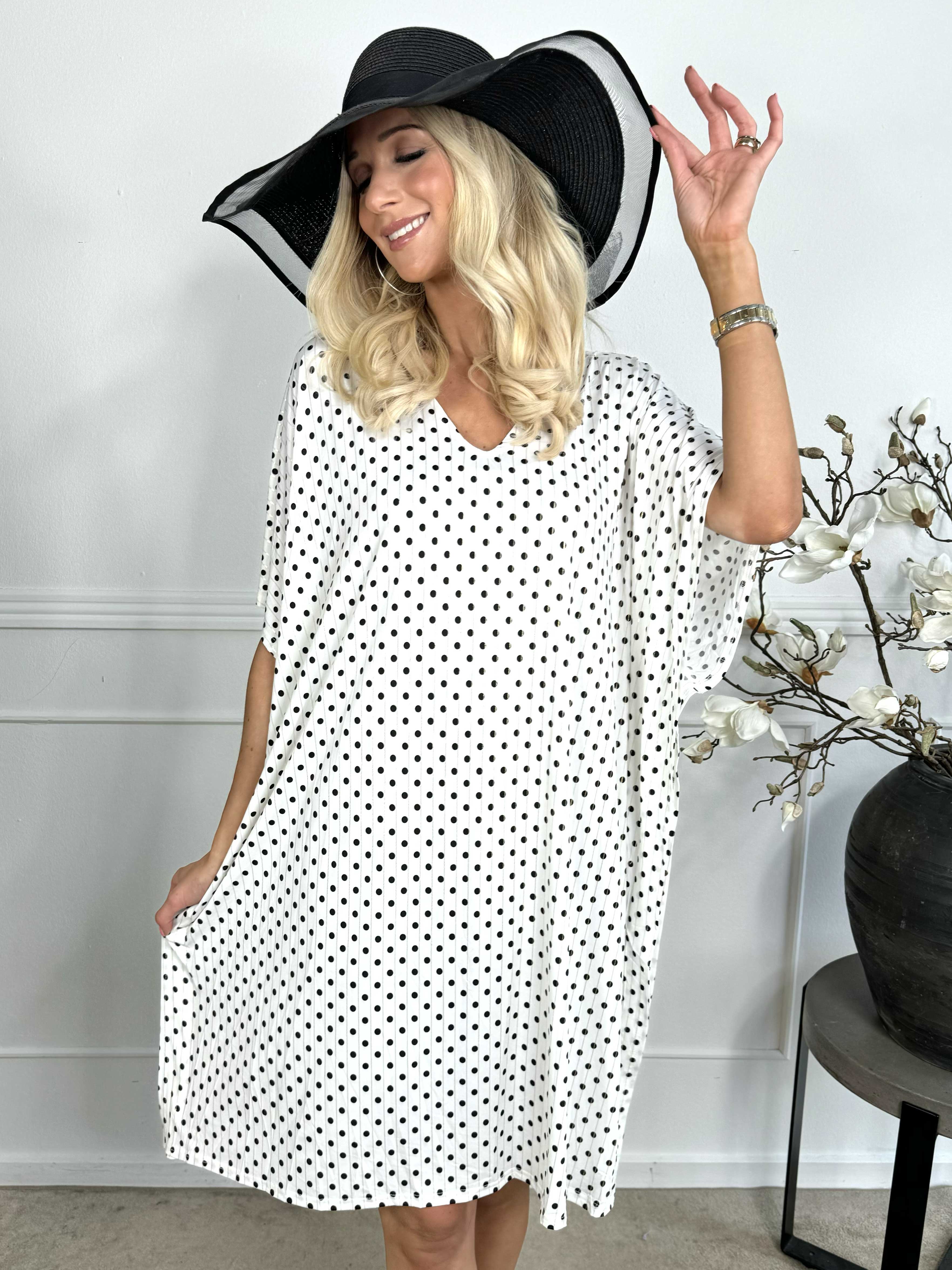 Azmina Dot - Tunikaklänning i lös passform med resår